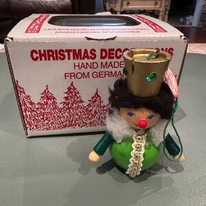 Steinbach Handmade wooden German Green Nutcracker Ornament